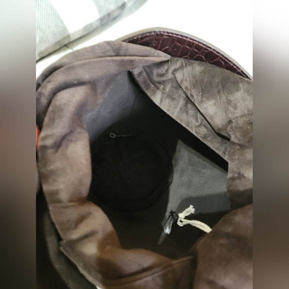 Staud Britt Croc Embossed Leather Bucket Bag NWT - Picture 11 of 12